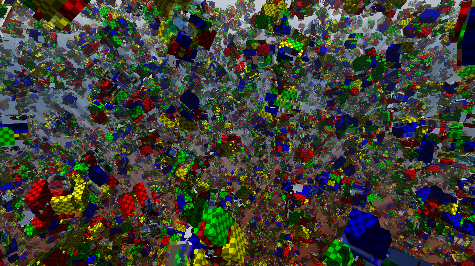 25k objects rendered with post-process shadowing